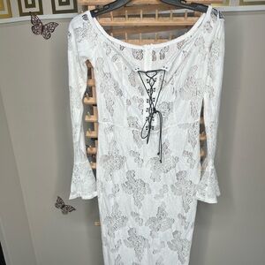 White Sexy Off-Shoulder Dress